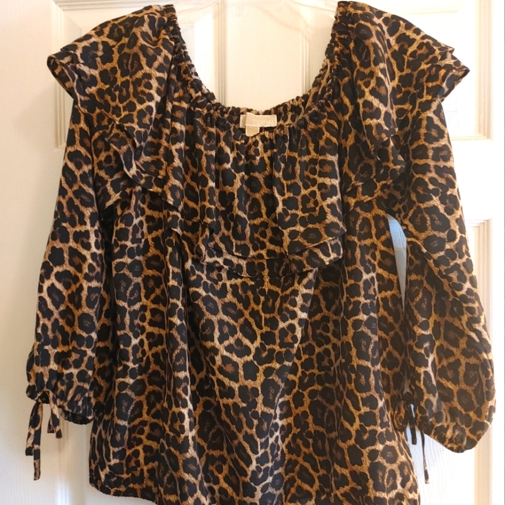 Michael Kors leopard print blouse
